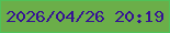 文字の大きさ：3、枠の色：4fc259、背景の色：6bae49、文字の色：361393 無料ブログパーツのブログ時計