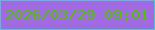 文字の大きさ：4、枠の色：4fc4d0、背景の色：a169e2、文字の色：49c601 無料ブログパーツのブログ時計