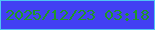 文字の大きさ：3、枠の色：4fc4f4、背景の色：4240f3、文字の色：219728 無料ブログパーツのブログ時計