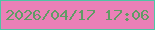 文字の大きさ：4、枠の色：4fc5a5、背景の色：ea80b7、文字の色：609b65 無料ブログパーツのブログ時計