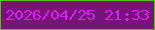 文字の大きさ：3、枠の色：4fc60e、背景の色：751578、文字の色：e219fa 無料ブログパーツのブログ時計