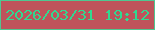 文字の大きさ：5、枠の色：4fc791、背景の色：bf535b、文字の色：31d990 無料ブログパーツのブログ時計