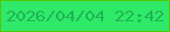 文字の大きさ：3、枠の色：4fc803、背景の色：2fe969、文字の色：20b454 無料ブログパーツのブログ時計