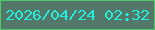 文字の大きさ：4、枠の色：4fc868、背景の色：537769、文字の色：24efdb 無料ブログパーツのブログ時計