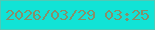 文字の大きさ：2、枠の色：4fc9b6、背景の色：11e3d6、文字の色：868f6a 無料ブログパーツのブログ時計