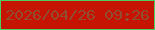 文字の大きさ：2、枠の色：4fcd63、背景の色：c61404、文字の色：934c2e 無料ブログパーツのブログ時計