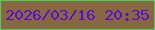文字の大きさ：5、枠の色：4fce62、背景の色：886840、文字の色：550dd8 無料ブログパーツのブログ時計