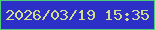 文字の大きさ：2、枠の色：4fce79、背景の色：2c30c6、文字の色：d3dd92 無料ブログパーツのブログ時計