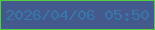 文字の大きさ：3、枠の色：4fcf41、背景の色：44598c、文字の色：3676aa 無料ブログパーツのブログ時計