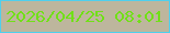 文字の大きさ：1、枠の色：4fcfec、背景の色：bdb69d、文字の色：71e018 無料ブログパーツのブログ時計