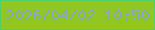文字の大きさ：5、枠の色：4fd169、背景の色：91c722、文字の色：88a4c6 無料ブログパーツのブログ時計