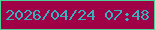 文字の大きさ：3、枠の色：4fd295、背景の色：a00046、文字の色：37afbd 無料ブログパーツのブログ時計