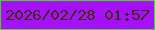 文字の大きさ：3、枠の色：4fd31c、背景の色：a411fa、文字の色：402b09 無料ブログパーツのブログ時計