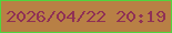 文字の大きさ：3、枠の色：4fd43e、背景の色：b88045、文字の色：903155 無料ブログパーツのブログ時計