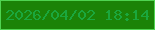 文字の大きさ：1、枠の色：4fd451、背景の色：1b8307、文字の色：1ba73d 無料ブログパーツのブログ時計