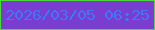 文字の大きさ：1、枠の色：4fd742、背景の色：7b3dcf、文字の色：3c79f9 無料ブログパーツのブログ時計