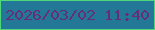 文字の大きさ：3、枠の色：4fd77c、背景の色：227896、文字の色：662e77 無料ブログパーツのブログ時計