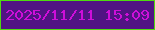 文字の大きさ：2、枠の色：4fd910、背景の色：511383、文字の色：ce0fd9 無料ブログパーツのブログ時計