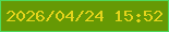 文字の大きさ：2、枠の色：4fda5c、背景の色：669904、文字の色：e3d41c 無料ブログパーツのブログ時計