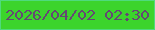 文字の大きさ：3、枠の色：4fda7d、背景の色：3cd42c、文字の色：654873 無料ブログパーツのブログ時計
