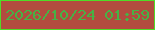 文字の大きさ：5、枠の色：4fdc27、背景の色：b24c3f、文字の色：47b245 無料ブログパーツのブログ時計