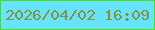 文字の大きさ：2、枠の色：4fdd0d、背景の色：66e3fd、文字の色：83933b 無料ブログパーツのブログ時計