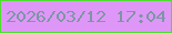 文字の大きさ：3、枠の色：4fdd31、背景の色：df97f7、文字の色：7b96a5 無料ブログパーツのブログ時計