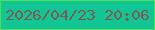 文字の大きさ：4、枠の色：4fe250、背景の色：11c694、文字の色：7a5b55 無料ブログパーツのブログ時計
