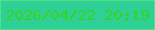 文字の大きさ：1、枠の色：4fe28a、背景の色：2ed096、文字の色：36d322 無料ブログパーツのブログ時計