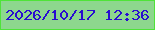 文字の大きさ：4、枠の色：4fe339、背景の色：8dd78e、文字の色：290dd0 無料ブログパーツのブログ時計