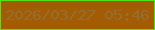文字の大きさ：5、枠の色：4fe414、背景の色：a35c01、文字の色：936f34 無料ブログパーツのブログ時計