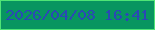文字の大きさ：1、枠の色：4fe576、背景の色：089560、文字の色：2a49b4 無料ブログパーツのブログ時計