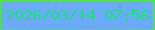 文字の大きさ：5、枠の色：4fe935、背景の色：6cabfc、文字の色：15e473 無料ブログパーツのブログ時計