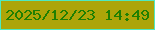 文字の大きさ：1、枠の色：4fe9c0、背景の色：ada509、文字の色：1f7f02 無料ブログパーツのブログ時計