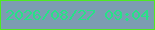 文字の大きさ：2、枠の色：4fea22、背景の色：7c9db2、文字の色：27e287 無料ブログパーツのブログ時計