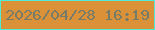 文字の大きさ：5、枠の色：4febd8、背景の色：db9137、文字の色：767c68 無料ブログパーツのブログ時計