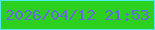 文字の大きさ：2、枠の色：4feced、背景の色：2bd020、文字の色：676add 無料ブログパーツのブログ時計