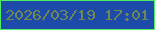文字の大きさ：3、枠の色：4fed61、背景の色：1c4ba9、文字の色：708852 無料ブログパーツのブログ時計
