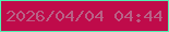 文字の大きさ：5、枠の色：4ff2b3、背景の色：bf0b4a、文字の色：b96186 無料ブログパーツのブログ時計