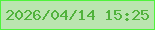 文字の大きさ：5、枠の色：4ff33d、背景の色：bae5b0、文字の色：51b23c 無料ブログパーツのブログ時計