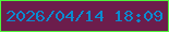 文字の大きさ：3、枠の色：4ff63b、背景の色：6c1d4c、文字の色：0a8bd0 無料ブログパーツのブログ時計