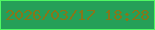 文字の大きさ：4、枠の色：4ff864、背景の色：259f58、文字の色：87751a 無料ブログパーツのブログ時計