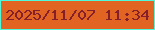 文字の大きさ：4、枠の色：4ff8db、背景の色：e16423、文字の色：851f29 無料ブログパーツのブログ時計