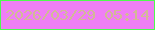 文字の大きさ：1、枠の色：4ffb4f、背景の色：ef7ff5、文字の色：d2ba96 無料ブログパーツのブログ時計