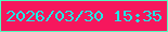 文字の大きさ：4、枠の色：4ffec1、背景の色：f6175d、文字の色：1cebe7 無料ブログパーツのブログ時計