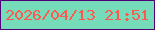 文字の大きさ：2、枠の色：500177、背景の色：75dbb8、文字の色：fd5950 無料ブログパーツのブログ時計