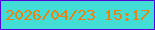 文字の大きさ：5、枠の色：5001dc、背景の色：42ddd5、文字の色：ef800d 無料ブログパーツのブログ時計