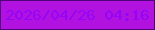 文字の大きさ：2、枠の色：500479、背景の色：b112df、文字の色：9304f9 無料ブログパーツのブログ時計
