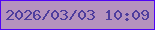 文字の大きさ：5、枠の色：5004f5、背景の色：b592be、文字の色：4e3d9d 無料ブログパーツのブログ時計