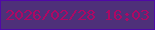 文字の大きさ：5、枠の色：5009a7、背景の色：4e3079、文字の色：ad0864 無料ブログパーツのブログ時計